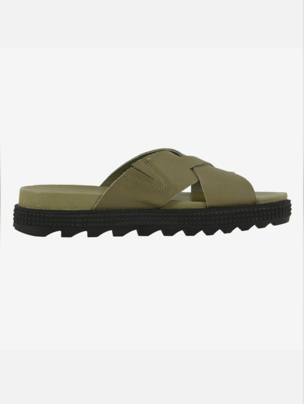 SOREL Roaming Crisscross Slide Sandal Sage Green Black